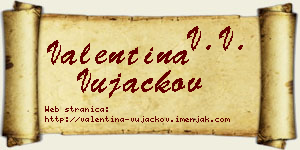 Valentina Vujackov vizit kartica